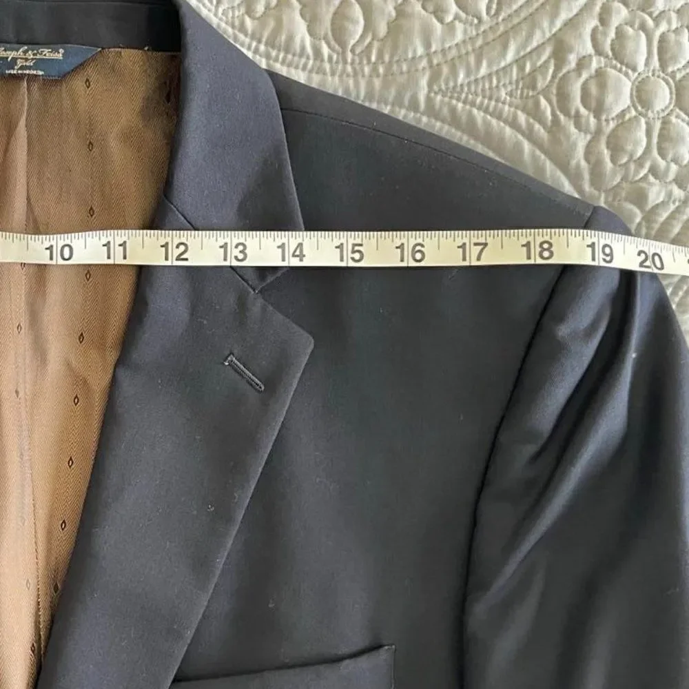 Joseph & Feiss Gold Blazer, Navy , 44 Reg 100% WORESTER WOOL EXECUTIVE Fit